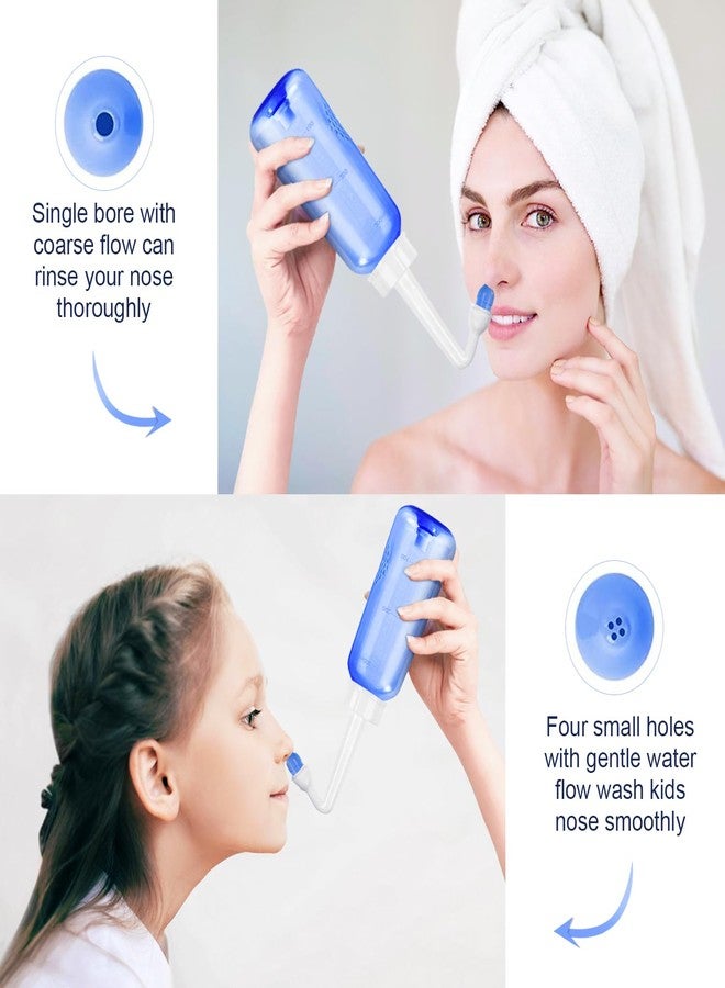 Showvigor Neti Pot Sinus Rinse Bottle - Gentle Nasal Wash Bottle Nose Cleaner for Effective Pressure Irrigatio 300 ML with 20 Nasal Wash Salt Packets - Image 3